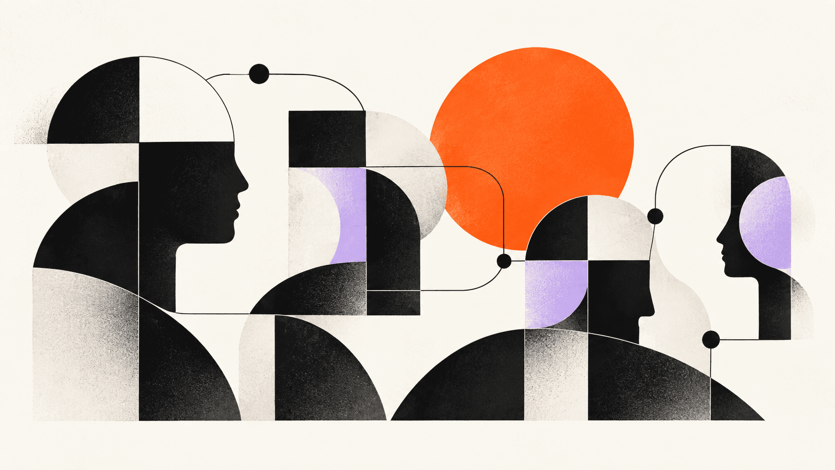 Connected geometric forms representing an agent workflow